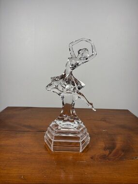 Vintage RCR Royal Crystal Rock Glass Ballerina Dancer Art Sculpture Deco Italy